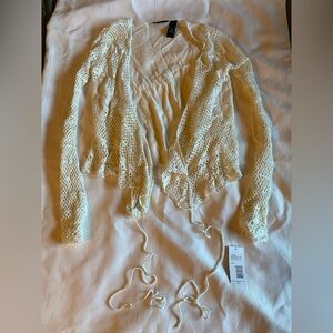 DKNY Sweater Cream Knitted Size L